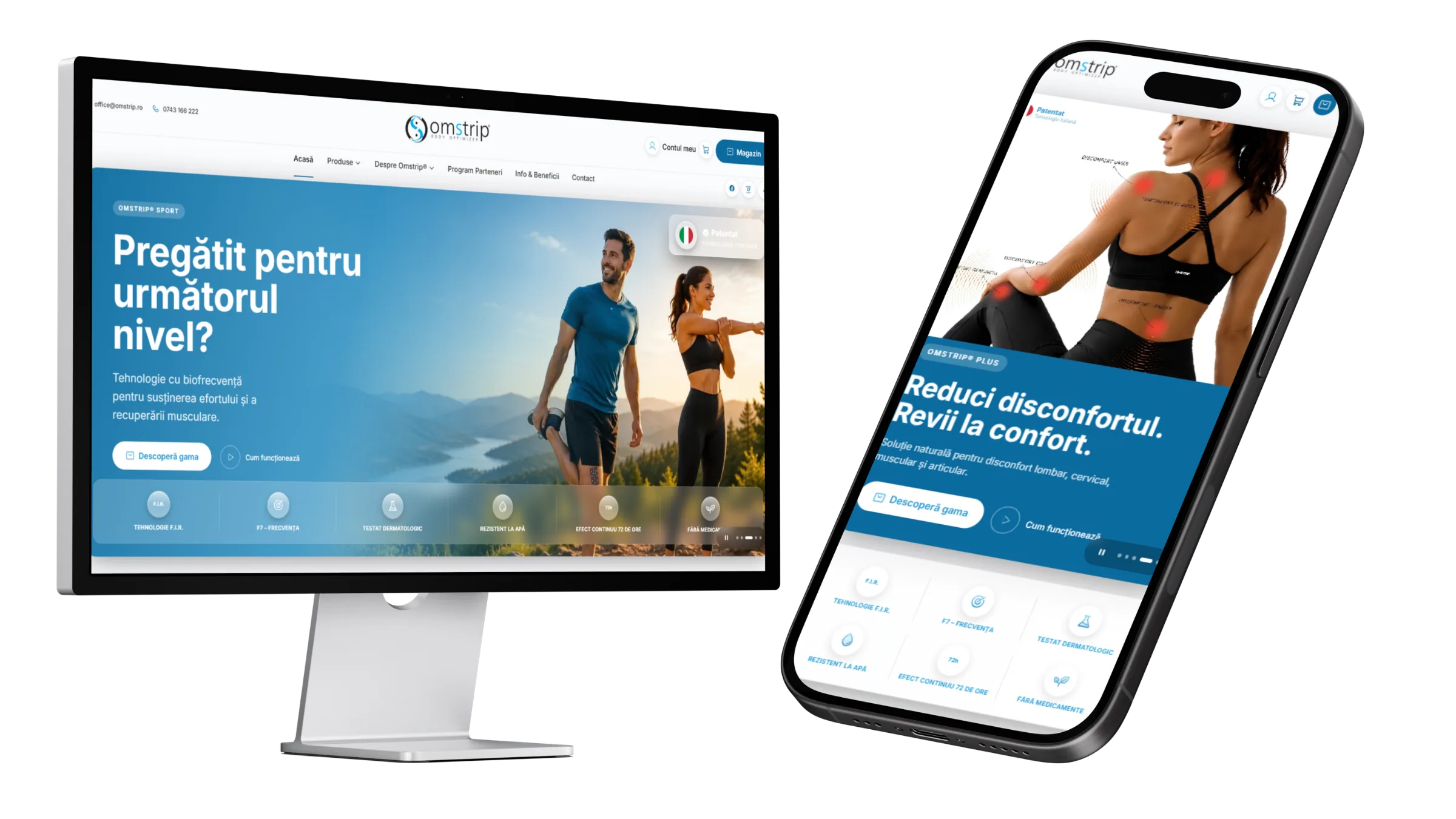 omstrip.ro — Magazin online · wellness, site realizat de Maya Digital